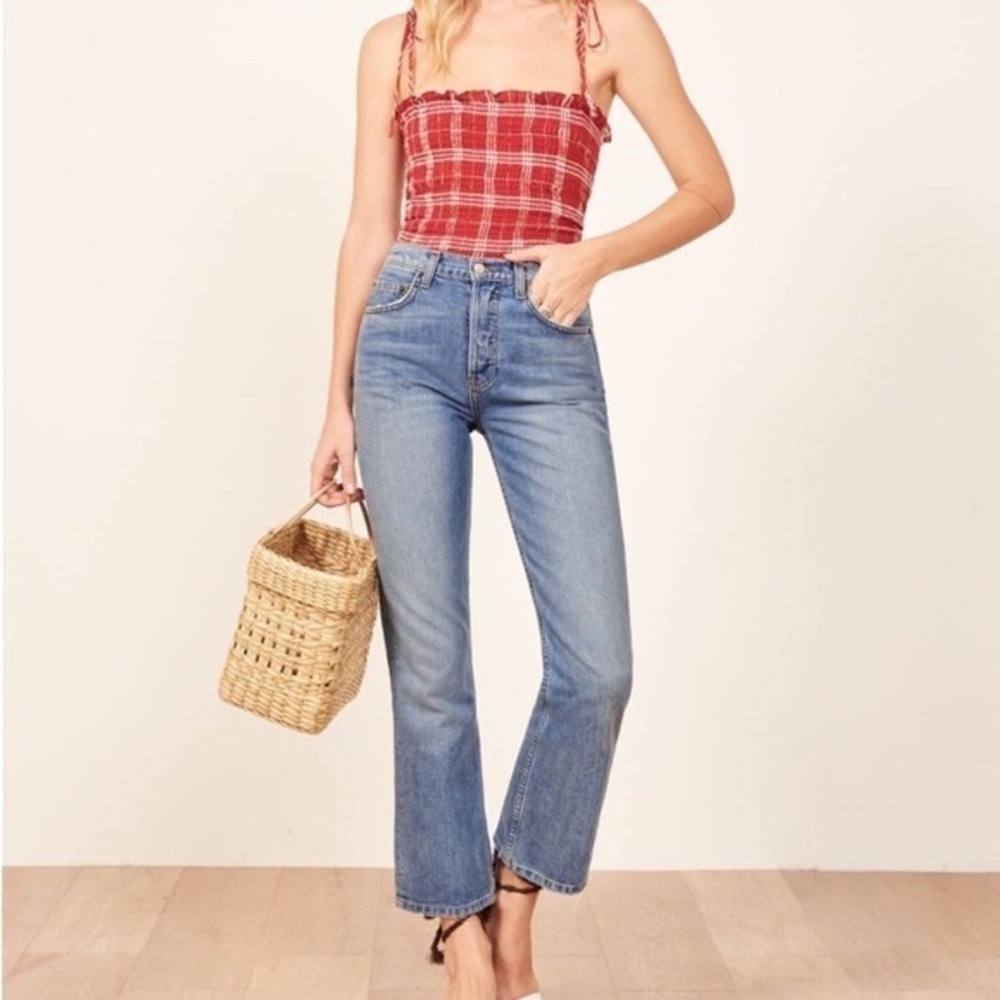 Reformation Jordi Kick Flare Jeans Size 30 [Preloved Boutique Denim] Like New! - Picture 3 of 5